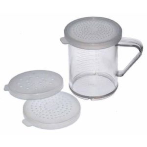 Espolveador con tres tapas 10 Oz policarbonato